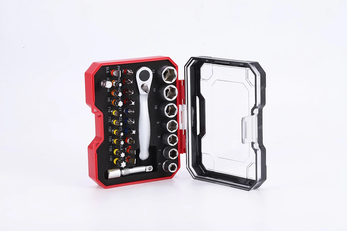 Conjunto de 30 pe&ccedil;as de bits para chave de catraca e chave de fenda