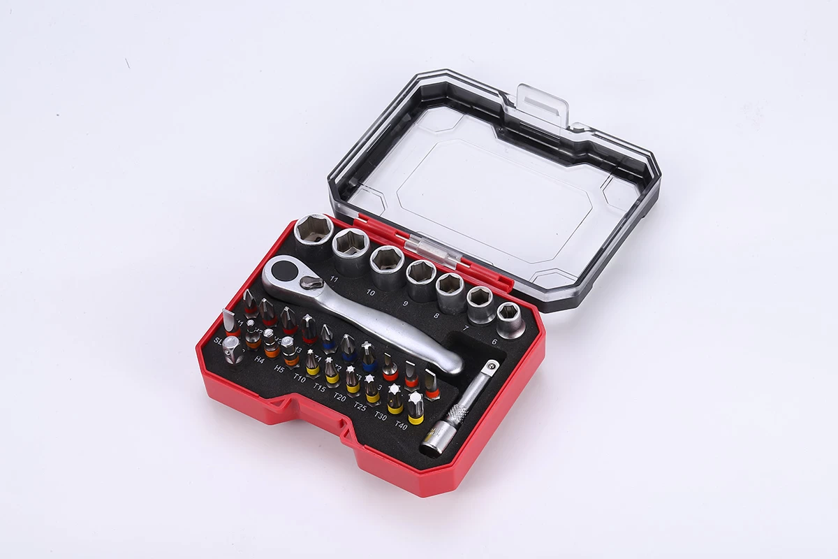 Conjunto de 30 pe&ccedil;as de bits para chave de catraca e chave de fenda