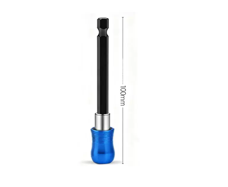 Mandril de troca rápida de 100 mm com encaixe hexagonal de 1/4"